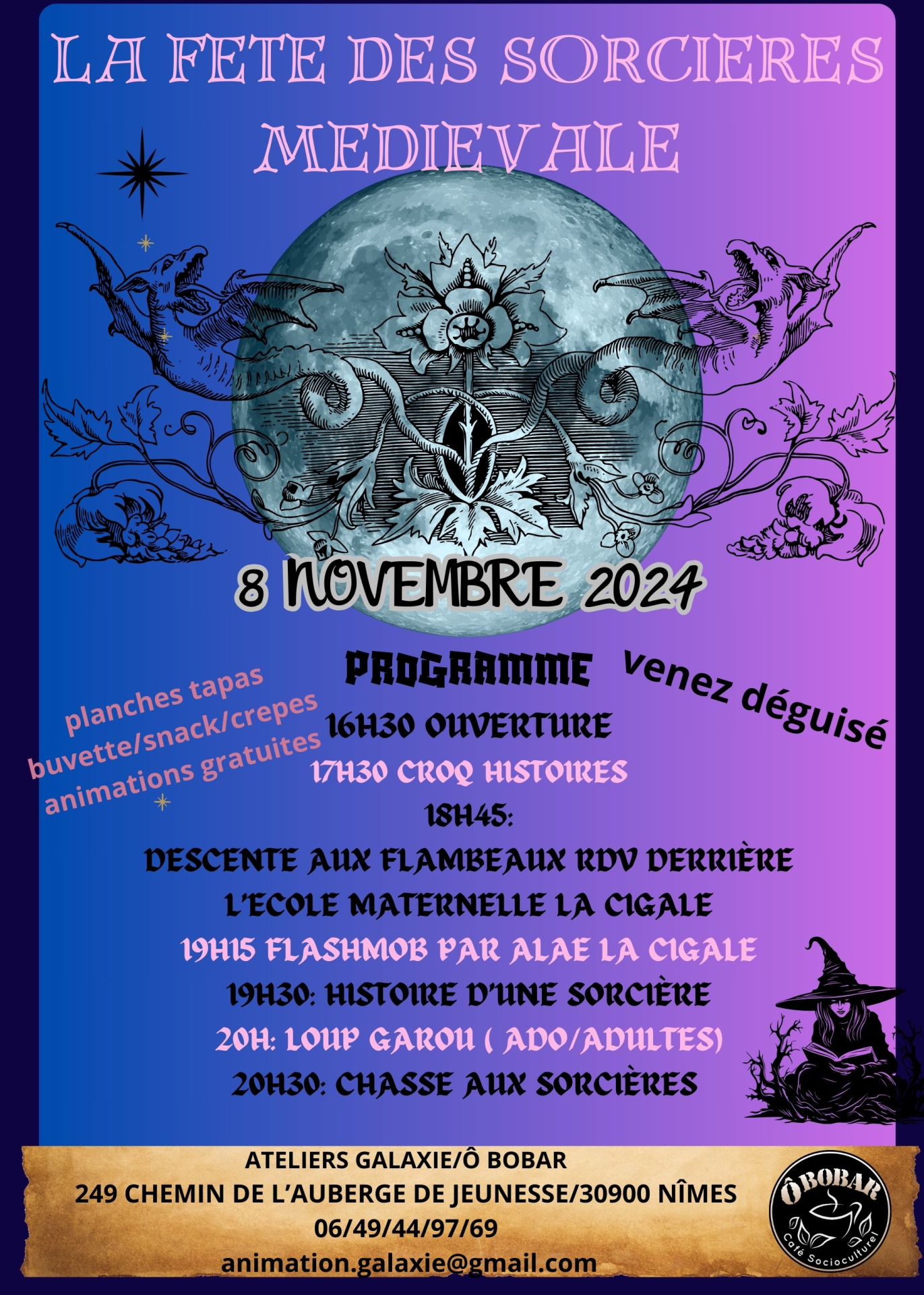 Affiche fete des sorcieres 2024